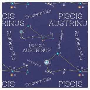 Tissu Constellation de l'hémisphère Sud Piscis Austrinus