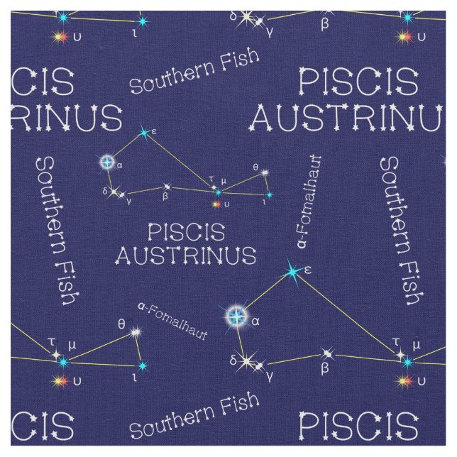 Tissu Constellation de l'hémisphère Sud Piscis Austrinus (Fermer)