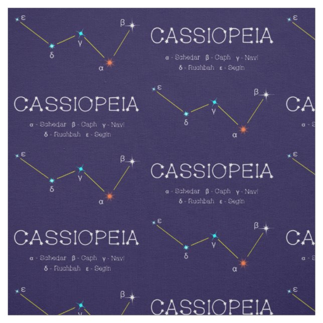 Tissu Constellation Des Étoiles Cassioipeia (Échantillon)