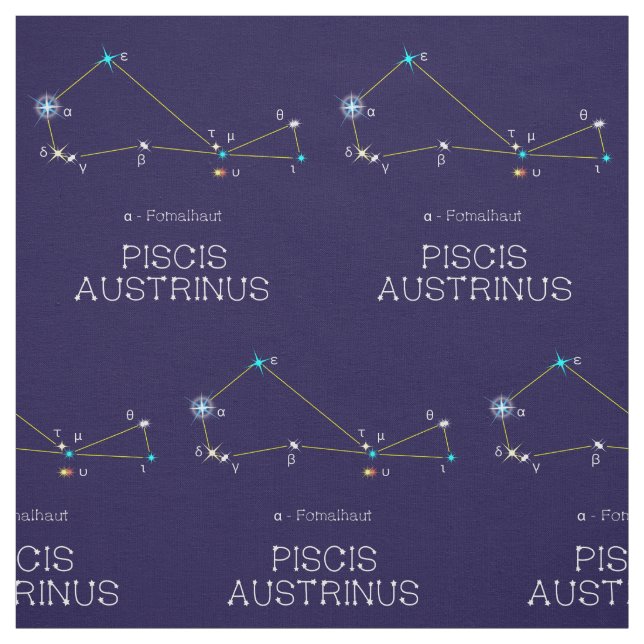 Tissu Constellation Des Étoiles Piscis Austrinus (Échantillon)