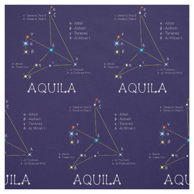 Tissu Constellation D'Étoiles Aquila Ou Aigle (Échantillon)