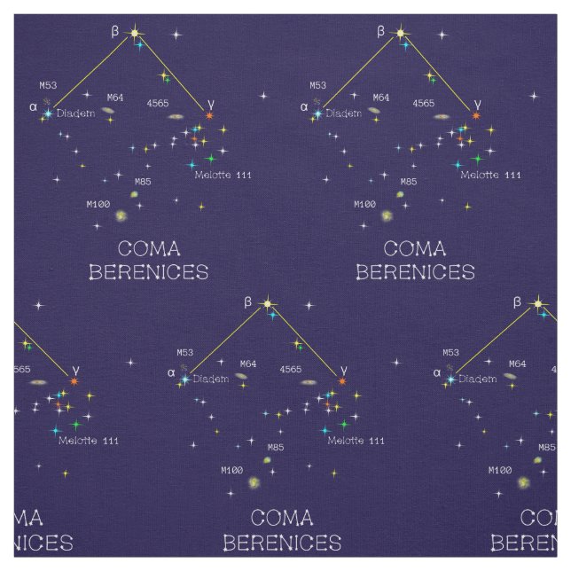 Tissu Constellation D'Étoiles Coma Berenices (Échantillon)