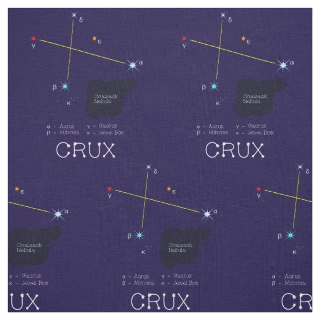 Tissu Constellation D'Étoiles Crux Ou Croix (Échantillon)