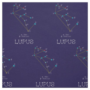 Tissu Constellation D'Étoiles Lupus Ou Wolf
