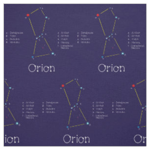 Tissu Constellation D'Étoiles Orion