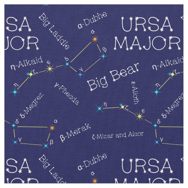 Tissu Constellation Ursa major (Fermer)