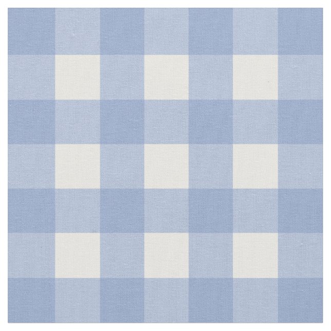 Tissu Contrôle bleu et blanc de sérénité de guingan (Fermer)
