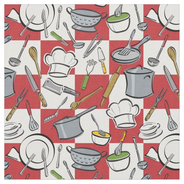 Tissu Contrôle d'outils de cuisine (Fermer)