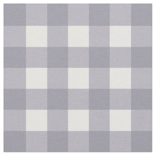 Tissu Contrôle gris et blanc lilas de guingan