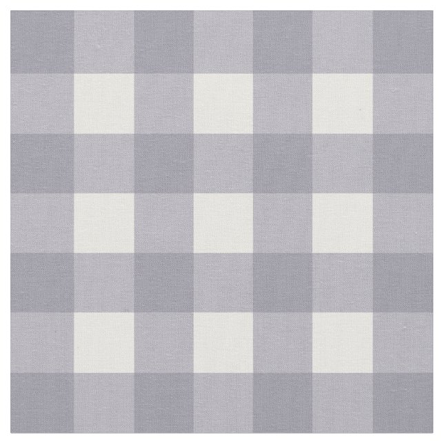 Tissu Contrôle gris et blanc lilas de guingan (Fermer)