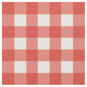 Tissu Contrôle rouge et blanc de fiesta de guingan