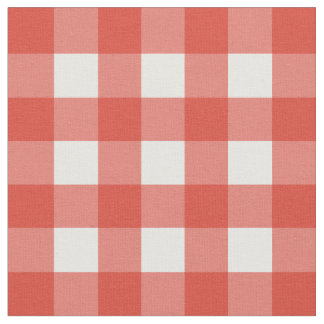 Tissu Contrôle rouge et blanc de fiesta de guingan