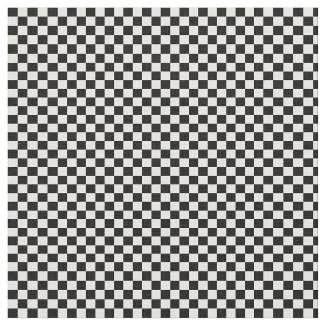 Tissu Contrôles Checkered noirs et blancs (Fermer)