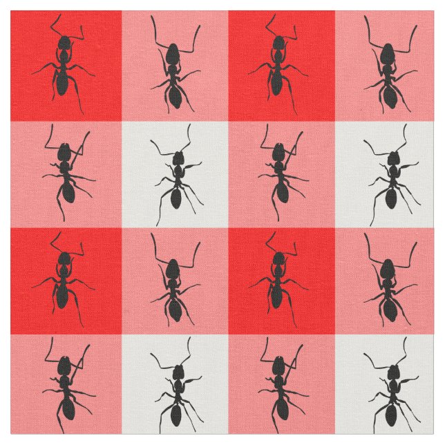 Tissu Contrôles rouges de blanc de couverture de (Fermer)