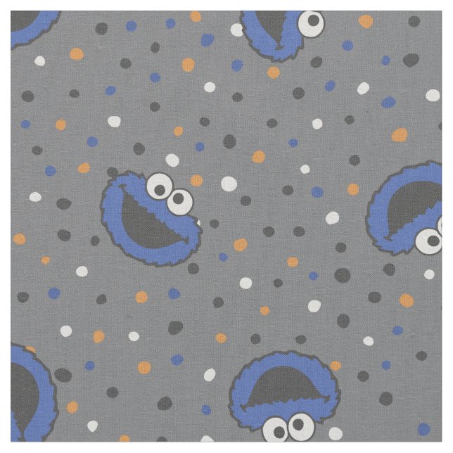 Tissu Cookie Monster | 180's Throwback Polka Dot Motif (Fermer)
