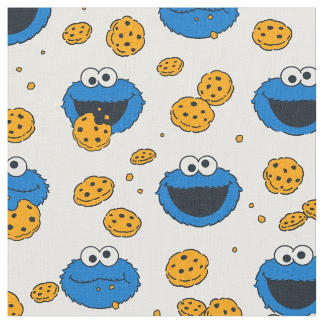 Tissu Cookie Monster | C est pour motif de cookie (Fermer)