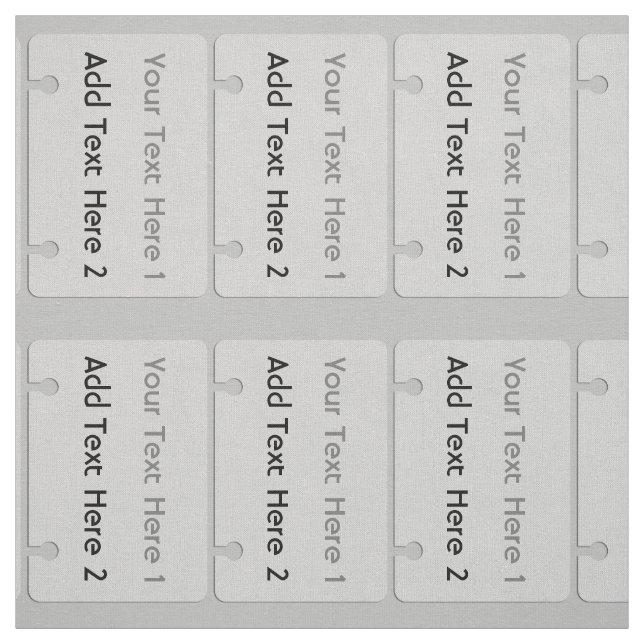 Tissu Cool Badge Ajouter Motif de texte Gris (Échantillon)