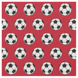 Tissu Cool balle de football rouge