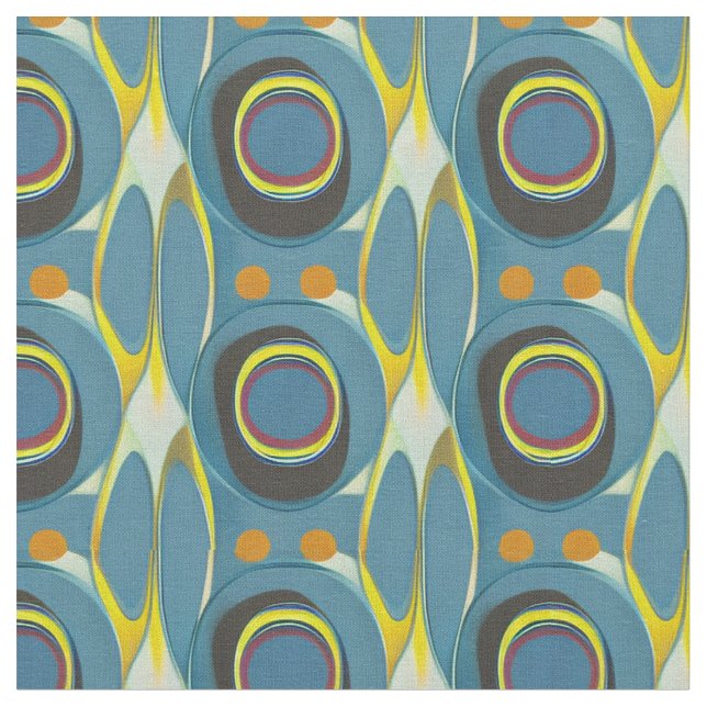 Tissu Cool Mid-Century moderne Abstrait (Fermer)
