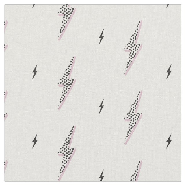 Tissu Cool modern bolt power sign white neutral  (Fermer)