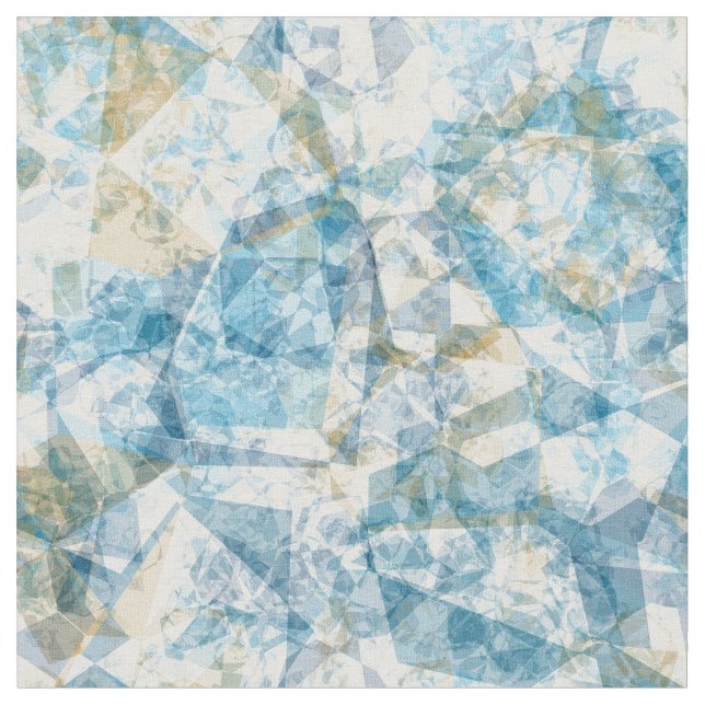 Tissu Cool moderne de Funky Retro Polygon Mosaic Motif (Fermer)