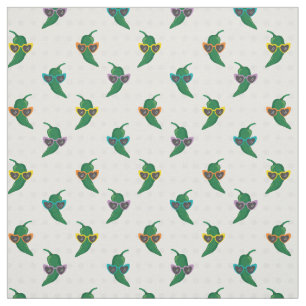 Tissu Cool Shades Green Chili Motif