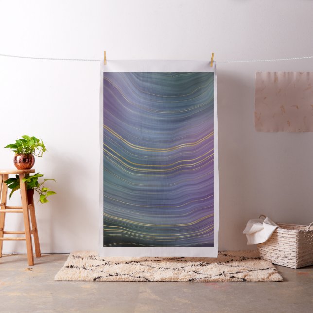 Tissu Cool Strata | Belle Agate bleu violet et or (In Situ)