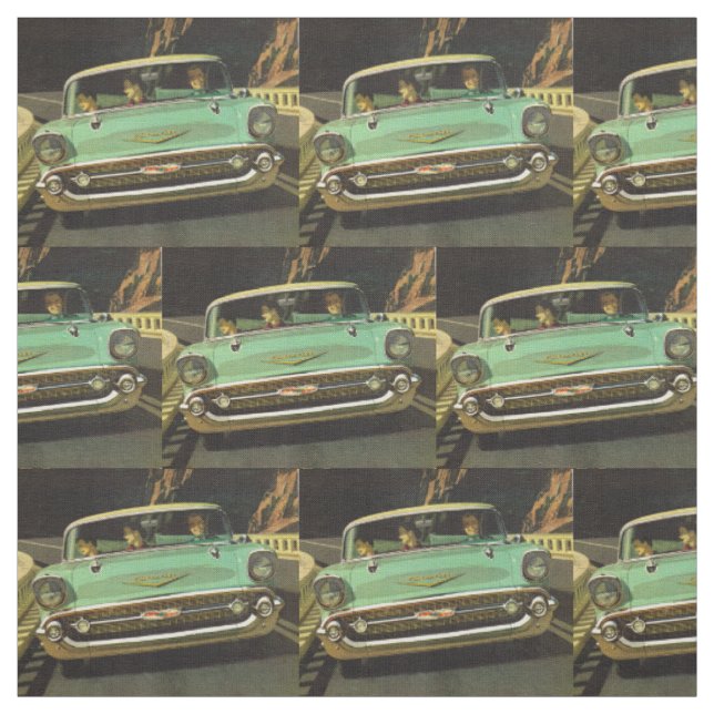 Tissu Copie 1957 de Bel Air de Chevy (Échantillon)