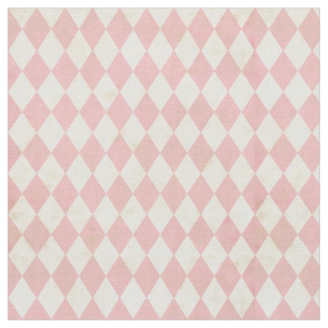 Tissu Copie à motifs de losanges rose affligée (Fermer)