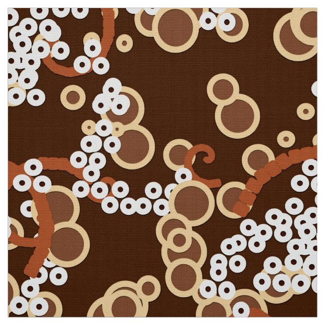 Tissu Copie abstraite moderne de confettis, brun (Échantillon)