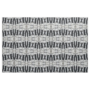 Tissu Copie africaine noire et blanche