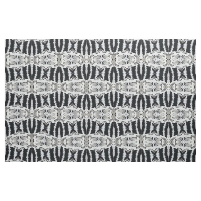 Tissu Copie africaine noire et blanche (Yard)