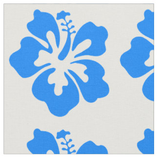 Tissu Copie bleue de fleur de ketmie