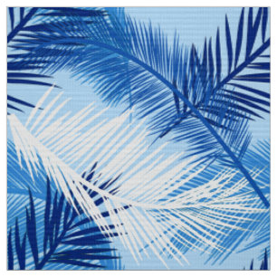 Tissu Copie, cobalt, blanc et bleu de ciel en feuille de