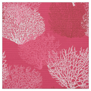 Tissu Copie de corail de fan, nuances du rose de corail