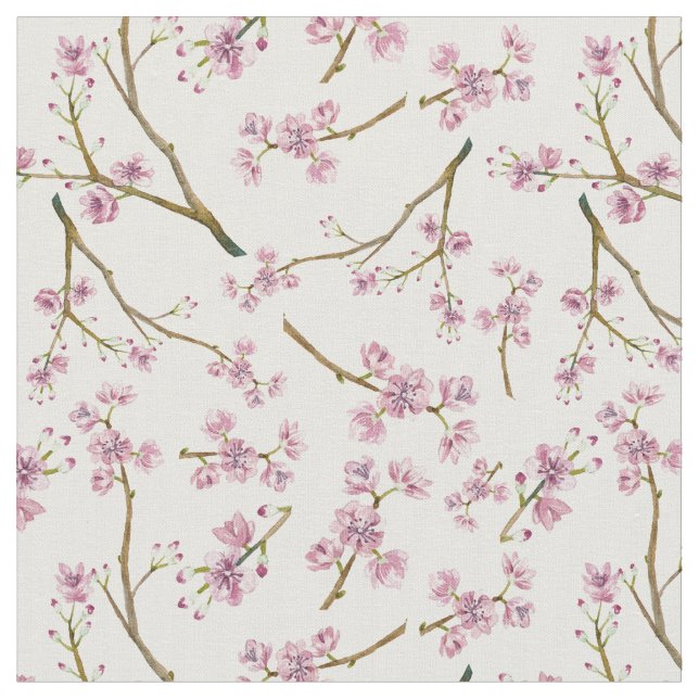 Tissu Copie de fleurs de cerisier de Sakura (Fermer)