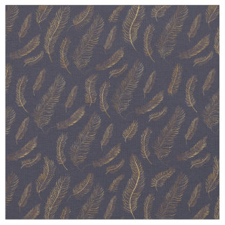 Tissu Copie de plume d'or