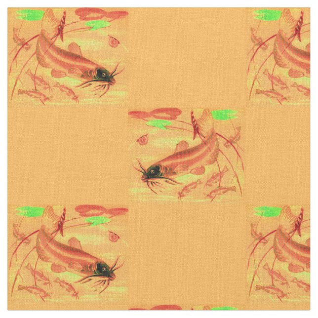 Tissu copie de poisson-chat (Fermer)