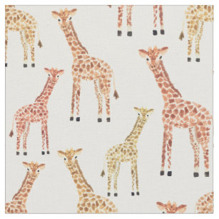 Tissu Copie de safari de girafe