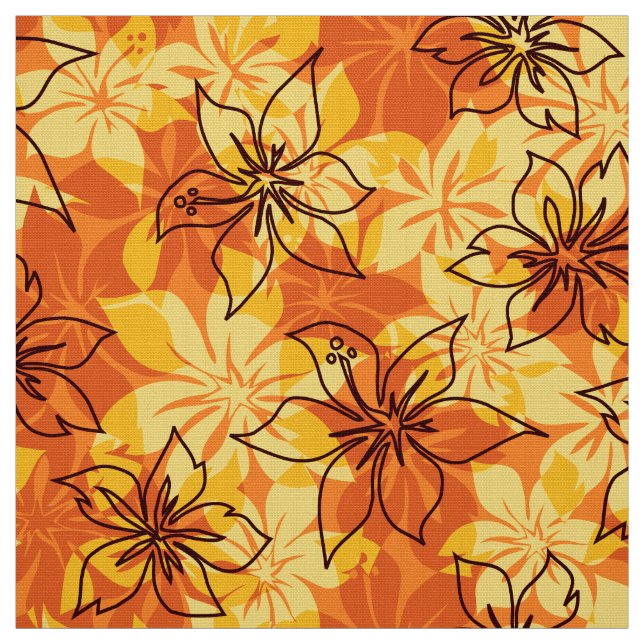 Tissu Copie hawaïenne de chemise de Camo de ketmie (Échantillon)