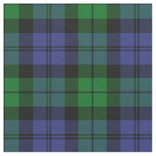 Tissu Copie militaire de tartan de montre noire