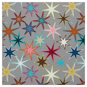 Tissu Copie moderne de Starburst, couleurs de bijou sur