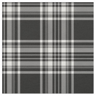 Tissu Copie noire et blanche royale de tartan de Stewart
