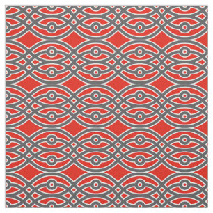 Tissu Copie, rouge, gris et blanc de kimono