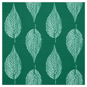 Tissu Copie, turquoise et Aqua de craie de feuille de