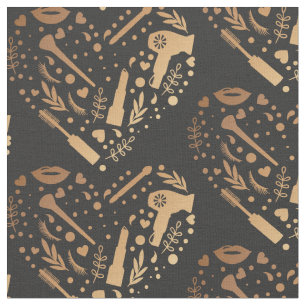 Tissu Copper Salon Logo Coeur Coiffeur