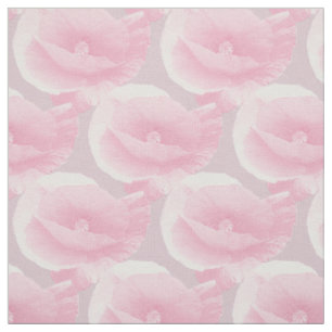 Tissu coquelicots roses.