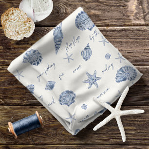 Tissu Coques Starfish Sun Fun Texte bleu ID918