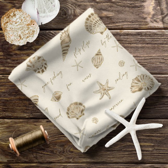 Tissu Coques Starfish Sun Fun Texte Sandstone ID918 (Créateur téléchargé)