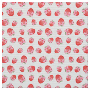 Tissu Coquette fraise Imprimer